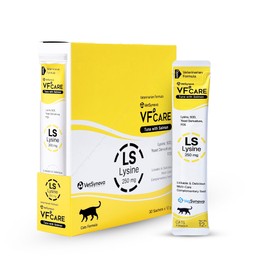 VFcare lysine for Cats l-lysine for Cats 250mg Tuna with Salmon Flavor Supplement Paste Supports Immunity FHV-1 Stress Recovery Digestion Calming no by-Products Vet Recommended 30 sachets