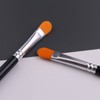 Extra flat round brush made of synthetic hair with a