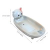 Healvian Ceramic Cat Soap Dish Countertop Soap Sponge Dish Bathroom