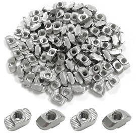HAIKING Sliding T Nuts Metric, 100 PCS M5 Thread Slide in Hammer Head T-Nut for Aluminum Extrusion Profile