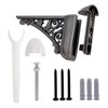 Chinflly Adjustable Glass Floating Shelf Brackets,2 PCS Antique Glass Shelf