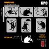FINGERINSPIRE 6 PCS Banksy Rat Painting Stencil 8.3x11.7inch Reusable Banksy