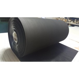 ALL ABOUT RUBBER RIB RUBBER MATTING BLACK 24" WIDE