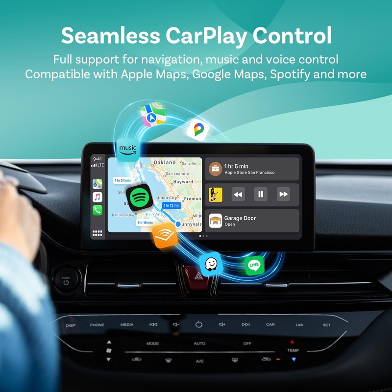 OTTOCAST U2Air Pro Wireless CarPlay Adapter, Seamless Bluetooth & Wi-Fi