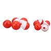 50PCS Ball Shaped Fishing Float Plastic White Red 2 Specifications