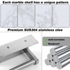 Toilet Paper Holder with Marble Shelf, SUS304 Stainless Steel Wall