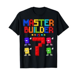 Master Builder is 7 Yrs Old Building 7th Birthday Boys Girls T-Shirt