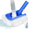 Pool Brush Head with Pool Vacuum Head for Inground &