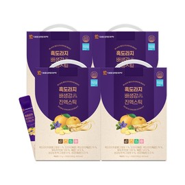 Daewoong Life Science Domestic Black Balloon Flower, Pear, and Ginger Extract Sticks 10g, 100 Packs, 4 Boxes, Throat Health / 대웅생명과학 국내산 흑도라지 배 생강 진액스틱 10g 100포 4박스 목건강