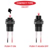 MKBKLLJY 12Pcs 12mm Black Mini Round Latching Push Button Switch