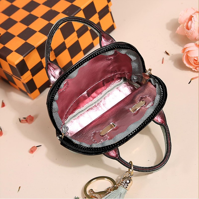 Zitokin Mini Tote Purse Keychain, Cute Tote Bag Coin Purse