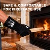 TOPDC Fireplace Gloves 14 Inches Welding Gloves Fire/Heat Resistant Leather