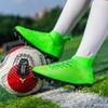 XGHRIAN - Zapatos de fútbol para niños, Verde, 3 Big