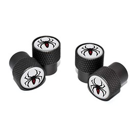 Elektroplate DC Comic Valve Stem Caps (Spider, Black Knurling)