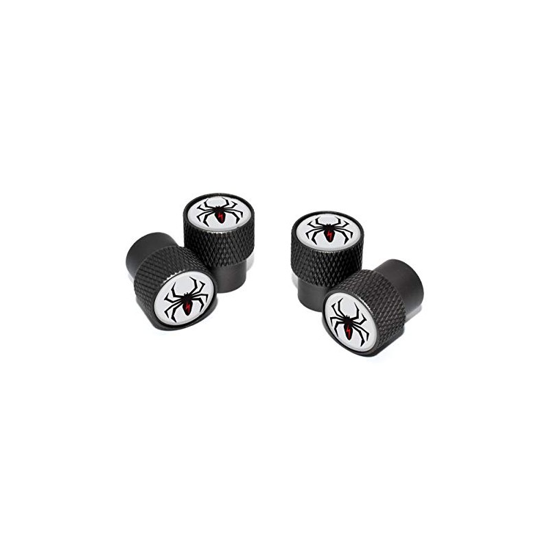 Elektroplate DC Comic Valve Stem Caps (Spider, Black Knurling)