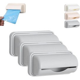 Walquicks 3 Pcs Garbage Bag Storage Box Trash Bag Plastic Bag Storage Holder Plastic Bag Holder Garbage Bags Dispenser Wall Mounted Garbage Bag Dispenser Organizer No Punching (gray)