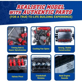 PLAYZ V8 COMBUSTION ENGINE WORKING MODEL 270 STEEM PARTS