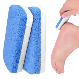 2 Pcs Glass Pumice Stone for Feet – Professional Foot Scrubber for Hard Skin & Callus Removal – Reusable Pedicure Tool for Smooth Heels & Soles – Easy to Clean, Safe for Shower & Bath Use