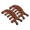 Healvian 2pcs Wooden Scalp Massager Comb Ergonomic Portable Hair Care