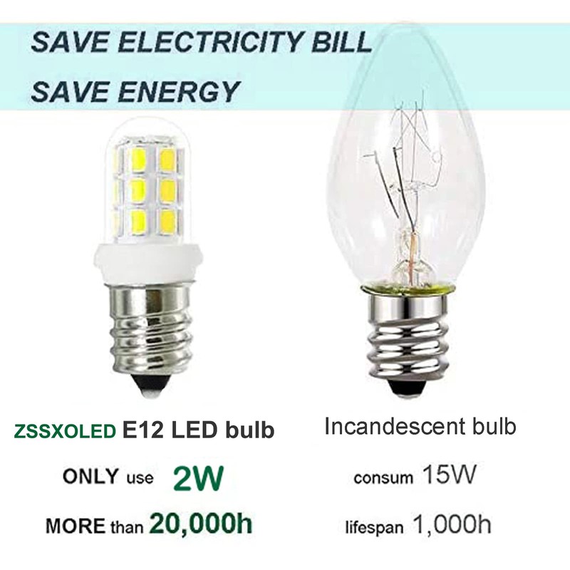 ZSSXOLED C7 E12 LED Bulbs Salt Lamp Light Bulb Replacement