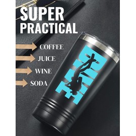 Onebttl Scuba Diving Gifts for Men Women Diving Lovers, 20oz Stainless Steel Tumbler with Lid and Straw for Friends, Diving Coaches or Learners as Birthday, Christmas Gift - DIVE