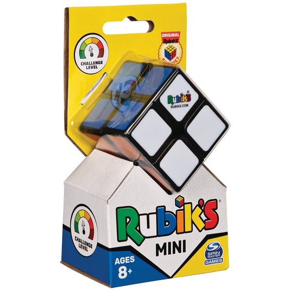 Rubik's 6064345, SPIN MASTER, 2X2 MINI, Original, with 2 Layers 4 Cube, Professional Puzzle Color Combination, Pocket Suitable for children from 8