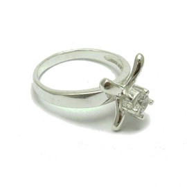Sterling silber ring mit 5mm CZ 925 Empress R001730