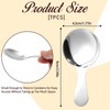 7 PCS Silver Short Handle Spoons Scoops Stainless Spoons Mini
