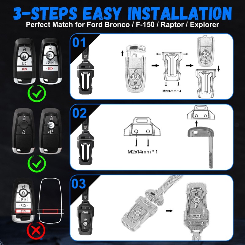 MAIKER Genesis Series Aluminum Key Case Key Fob Compatible with