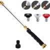 Hydro Jet Power Washer Wand with 3 Interchangeable Nozzles for
