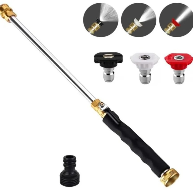Hydro Jet Power Washer Wand with 3 Interchangeable Nozzles for