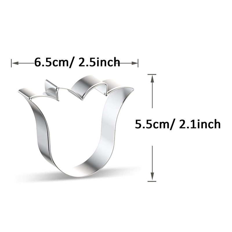 WJSYSHOP Tulip Flower Cookie Cutter - A
