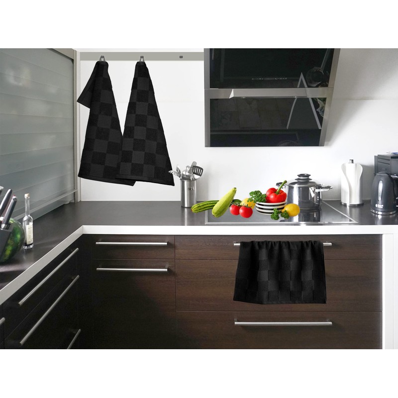 Lashuma 3 x Kitchen Towels Terry Cloth 50 x 50