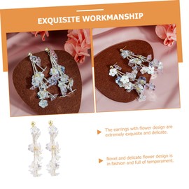 Healvian Colorful Flower Glass Earrings for Women Lightweight Dangle Jewelry Comfortable and Durable for Valentines Day and Everyday Wear