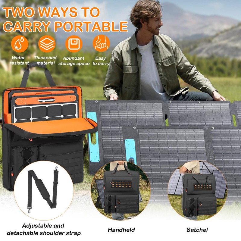 Tactical Solar Panel Carrying Bag for Jackery SolarSaga 100W /