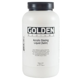 Golden Acrylic Medium, Glazing Liquid, 32 Oz, Satin