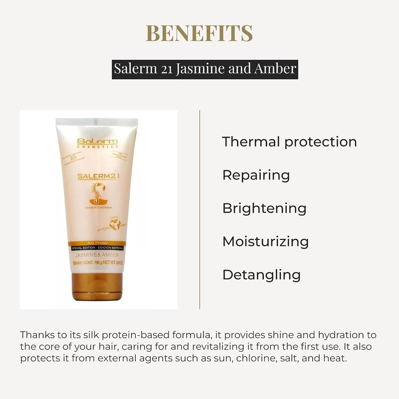 Salerm 21 B5 Silk Protein Leave-In Conditioner Jasmine & Amber,