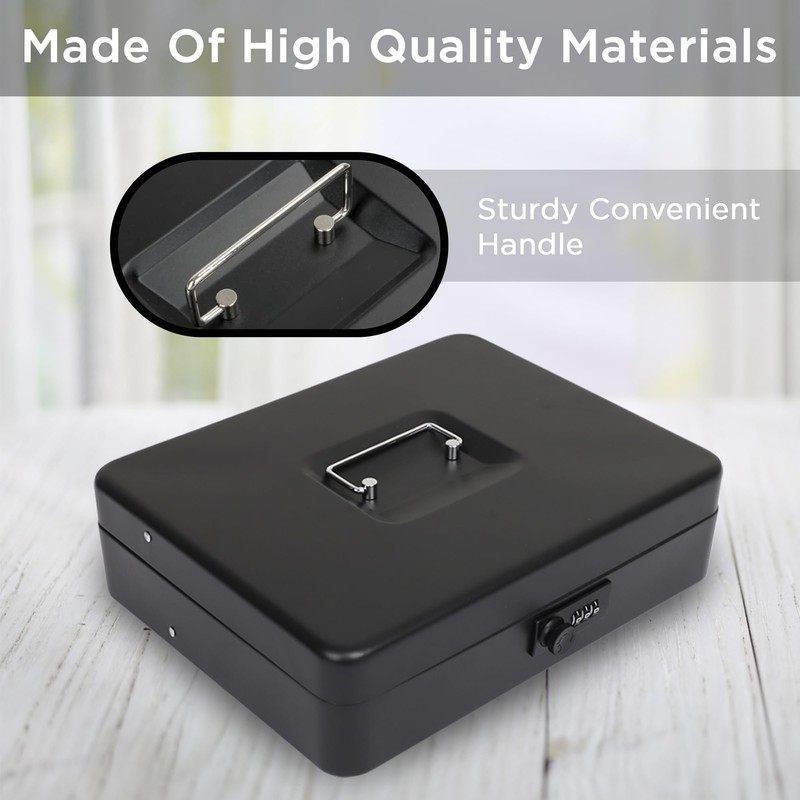 Darice Cash Box - Extra Large Money Safe for Cash-