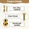 Nouiseuns Brass Shelf Rail Brackets for Gallery Rails – 4PCS