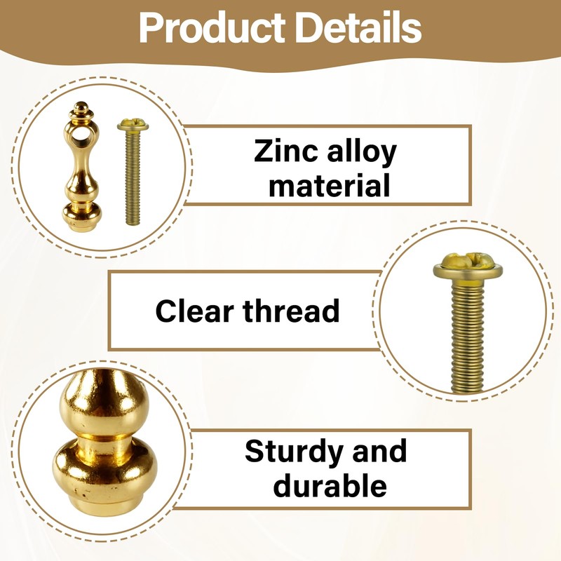 Nouiseuns Brass Shelf Rail Brackets for Gallery Rails – 4PCS