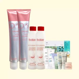 AMOS (new) 아모스 잇츠글로우 염색약 2개 (산화제O) 7SB 샌드브라운 + 랜덤1 Amos It's Glow Hair Dye 2pcs (No Developer) 7SB Sand Beige + 1 Random Color