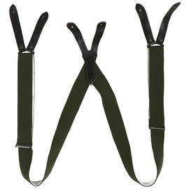 Genuine German Bundeswehr/West German Green Suspenders Belt Uniform Pant Trousers Elastic