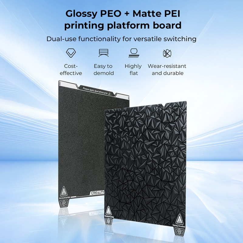 Creality 235x235mm Dual-Sided Printing Platform Board Kit-Glossy PEO+ Matte PEI