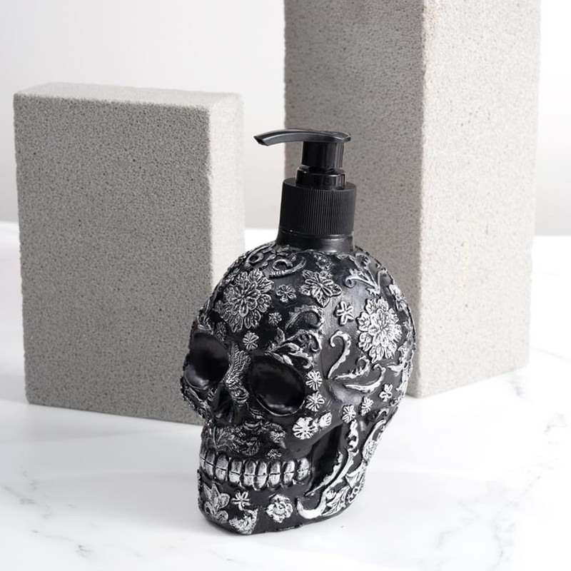 Skull Soap Dispenser with Rust Proof Pump, Refillable Liquid Hand