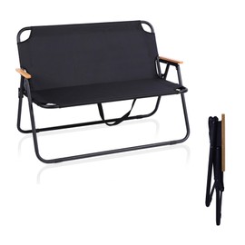 BDL Double Camping Chair Loveseat Heavy Duty Folding Double Seat Beach Chair with Armrests for Outdoor Travel Hiking Patio Beach