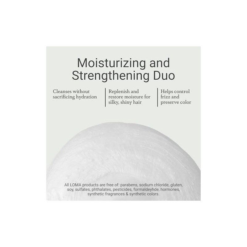 Loma Hair Care Moisturizing Shampoo Moisturizing Treatment Duo, 12 oz.
