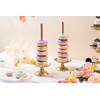 WOPARTY Donut Stand Metal 2 Pack, Gold Display Tower for