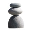 Natural River (Triple) Stone Rock Cairn Sculpture - Stacked Stone