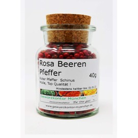 Red Pepper, Pink Berries 40 g in Glass Spice Kontor Munich