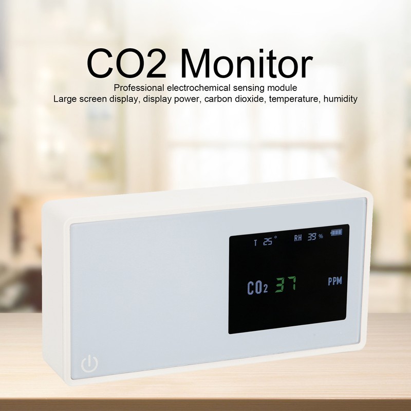 CO2 Monitor Professional Large Screen Display Carbon Dioxide Temperature Humidity